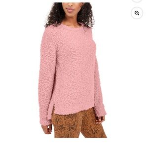 Hippie rose long sleeve junior sweater dark pink size xl new